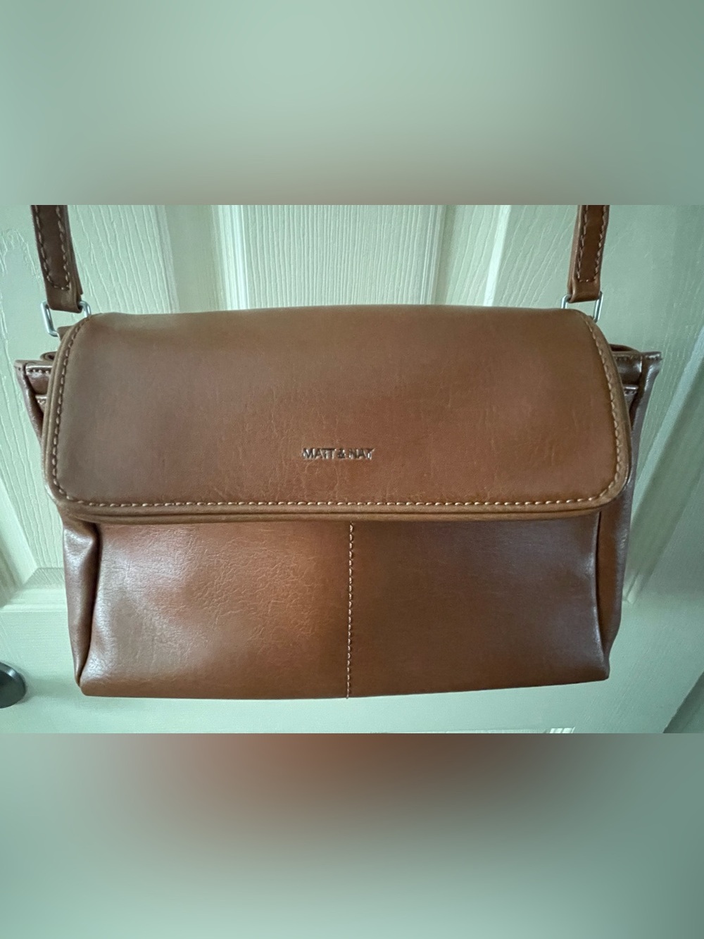 Matt & Nat Cognac Vegan Leather Crossbody Bag